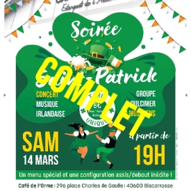 Soirée-concert Saint Patrick au Café de l'Orme
