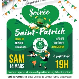 Soirée-concert Saint Patrick au Café de l'Orme